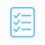 sky blue checklist icon with transparent background-1