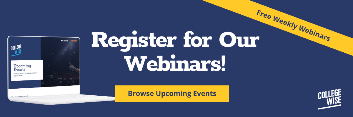 Register for Collegewise Free Webinars