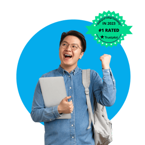 Student Stock Image with Trustpilot badge